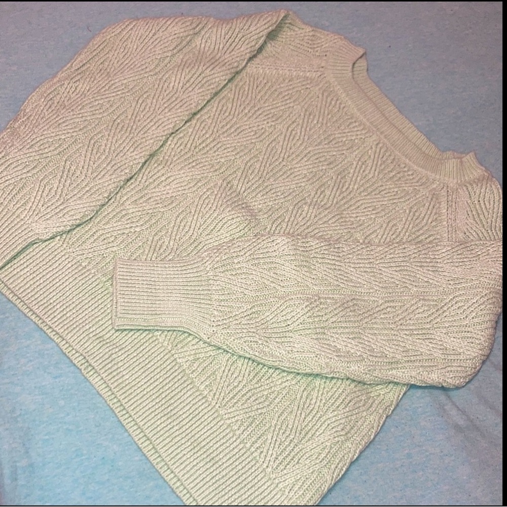Old Navy Light Green Chunky Sweater